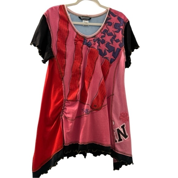 ELISABETHAN Tunic, colorful patterns/ designs made by hand. One of a kind. Boho - Picture 1 of 9